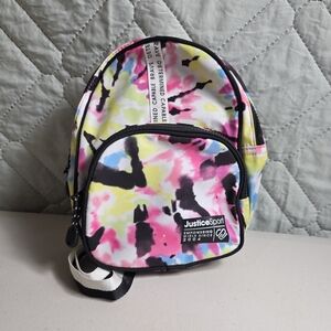 Justice Mini Sports Bag Tye Dye Multi-Color 
10" Backpack